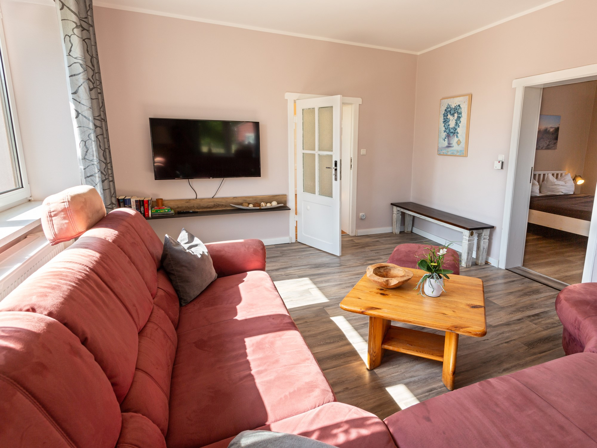 Wohnzimmer Ecksofa TV